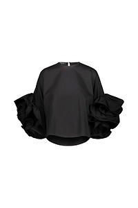 Rochas Ruffle-Detailed Short-Sleeved Top