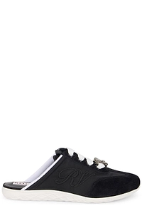 Roger Vivier Jewel Buckle Lace-Up Mules