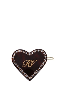 Roger Vivier Heart Embellished Hair Clip
