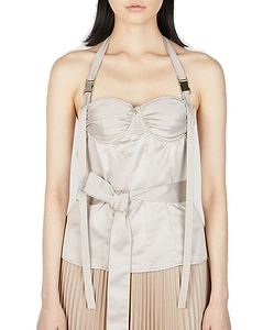 Rokh Bustier-Detail Satin Top