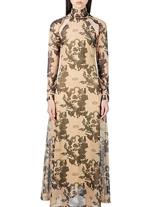 Rokh Floral-Printed A-Line Dress