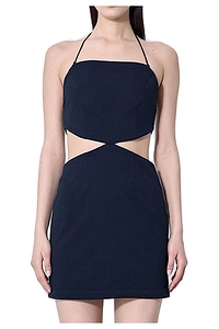Rokh Straps Fastened Cut Out Mini Dress