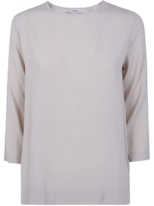 Rossopuro 3/4 Sleeve Silk Blouse