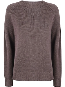 Rossopuro Textured Raglan Knitted Sweater