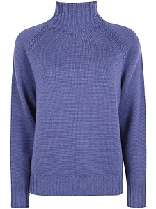 Rossopuro Ribbed Turtleneck Knitted Sweater