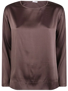 Rossopuro Long Sleeve Silk Blouse