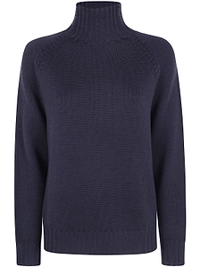 Rossopuro Ribbed Turtleneck Knitted Sweater