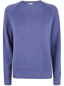 Rossopuro Textured Raglan Knitted Sweater