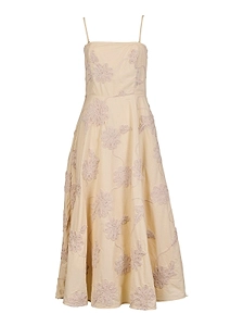 Rotate Embroidered Floral Midi Dress
