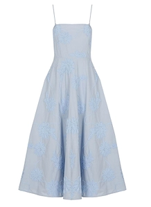 Floral Embroidered Midi Dress