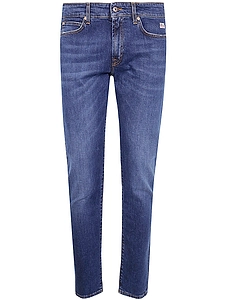 Roy Roger's Logo Patch Straight-Leg Jeans