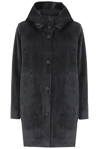 Velour Neo Buttoned Coat
