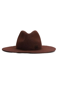 Ruslan Baginskiy Logo Detailed Wide-Brim Fedora Hat