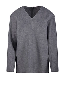 V-Neck Long-Sleeved Blouse