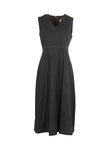 's Max Mara V-Neck Sleeveless Denim Dress