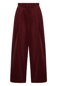 S Max Mara Wide-Leg Ribbed Pants