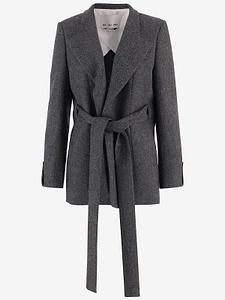 Sa Su Phi Belted Herringbone Blazer