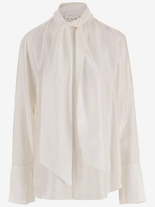 Bow-Neck Long-Sleeve Top