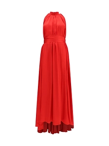 Belted Pleated Maxi Dress