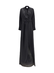 Sa Su Phi Criss Cross Polka-Dot Maxi Dress