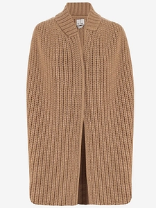 Ribbed Cape Knitted Jacket