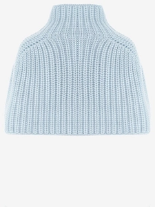 Ribbed High Neck Cape