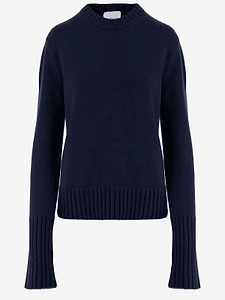Ribbed Cuff Knitted Sweater