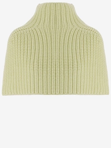 Ribbed High Neck Cape