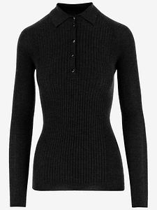 Sa Su Phi Ribbed Polo Knitted Top