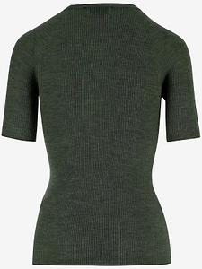 Sa Su Phi Ribbed Short-Sleeve Knitted Top