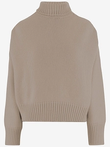 Ribbed Turtleneck Knitted Sweater