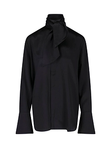 Sa Su Phi Scarf-Collar Flared-Cuff Shirt