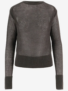 Sheer Ribbed Knitted Sweater
