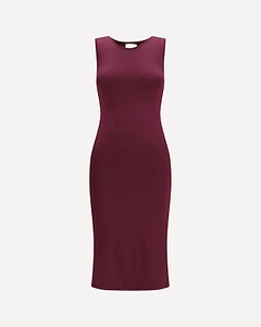 Sleeveless Slim Long Silk Dress