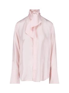 Sa Su Phi Tie-Neck Buttoned Top