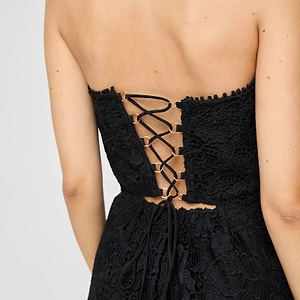 Sabina Musayev Lace Bustier Midi Dress