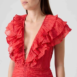 Sabina Musayev Ruffled Maxi Dress