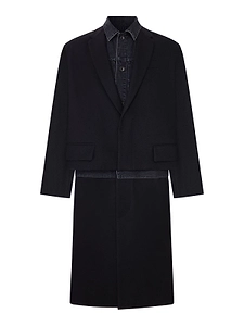 Sacai Flannel X Denim Coat