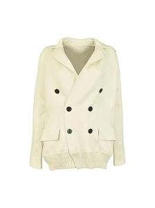 Sacai Double-Breasted Hooded Coat