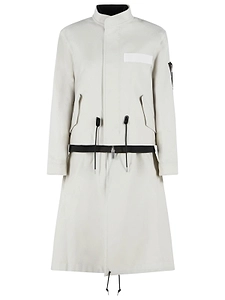 Sacai Long Sleeve Drawstring Coat