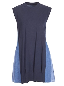 Sacai Sleeveless Crewneck Dress