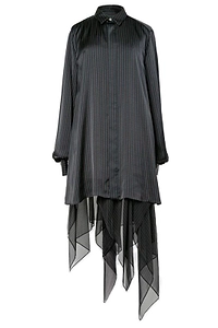 Sacai Striped Layered Dress
