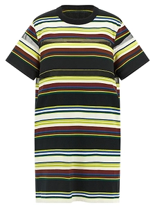 Sacai Striped Crewneck T-Shirt Dress