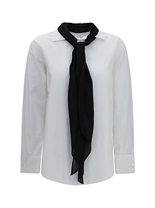 Sacai Scarf Detailed Poplin Shirt
