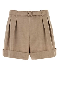 Saint Laurent Belted Tailored Shorts