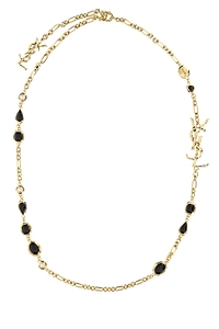 Saint Laurent Cassandre Logo Plaque Necklace