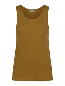 Saint Laurent Cassandre Logo Embroidered Tank Top