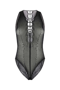 Saint Laurent Fishnet Sleeveless Jumpsuit