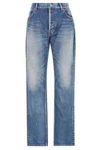 Saint Laurent High Waist Straight Leg Jeans