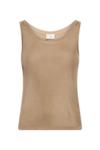 Saint Laurent Ribbed Knit Tank Top